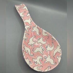 Prima Designs Pink Ghost Halloween Spoon Rest NEW